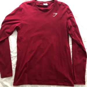 Gymshark Critical long sleeve t-shirt red